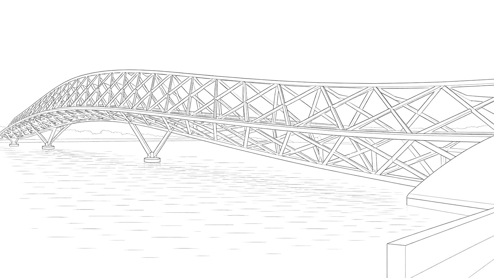 Atal Bridge outline