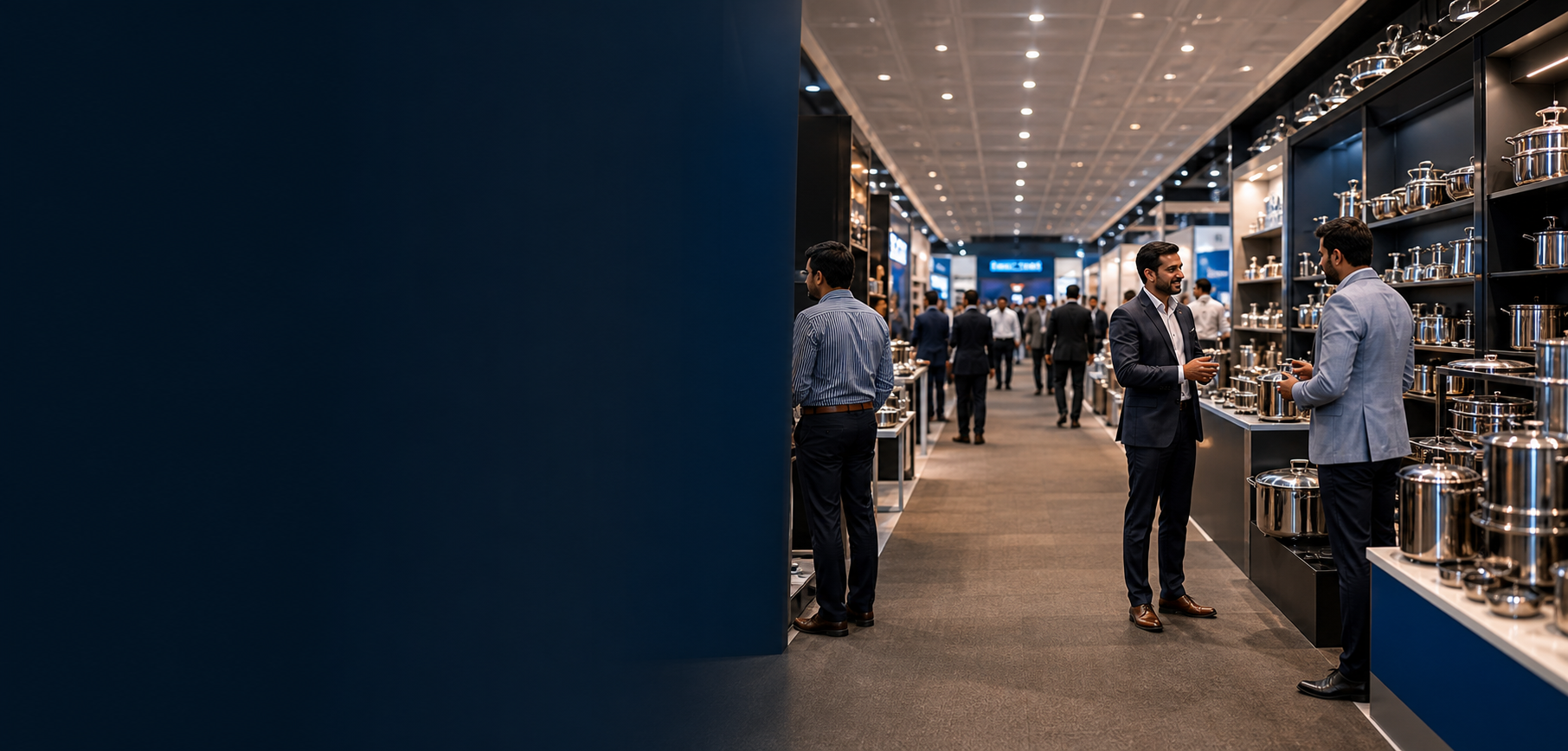 Business networking at the exhibition